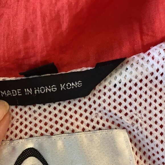 Vintage Head Red Nylon Zip Up Mens Windbreaker   Size Large - Picture 7 of 9